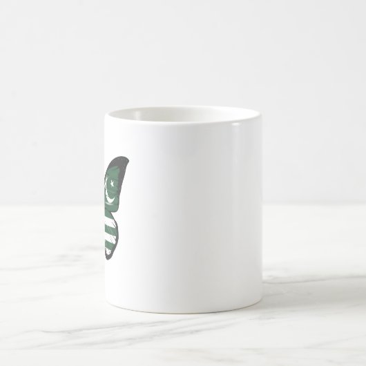 カシミールバタフライ国旗 コーヒーマグカップ (中央)