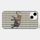 カシミールブルースパイスモーズドットと象 Case-Mate iPhoneケース (裏面 (横))