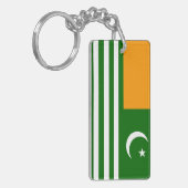 カシミール国国旗の州地域のシンボルkeycha キーホルダー (正面左)