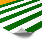 カシミール国国旗の州地域記号 ポスター (角)