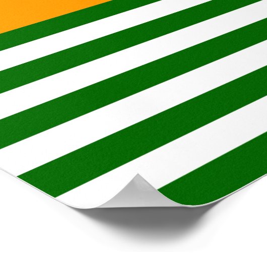 カシミール国国旗の州地域記号 ポスター (角)