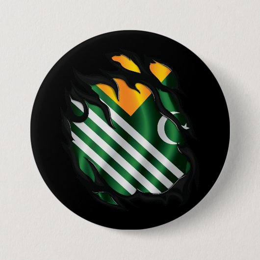 カシミール国旗 缶バッジ (正面)