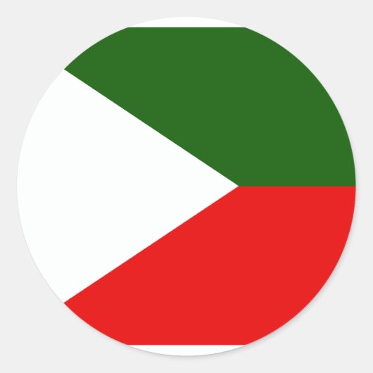 カシミール独立旗、インド国旗 ラウンドシール (正面)