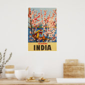 カシミール インド ポスター 桜 アート インド (キッチン)