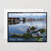 カシミール，スリナガル – ダルレイク/インドの休日 ポストカード (正面/裏面)