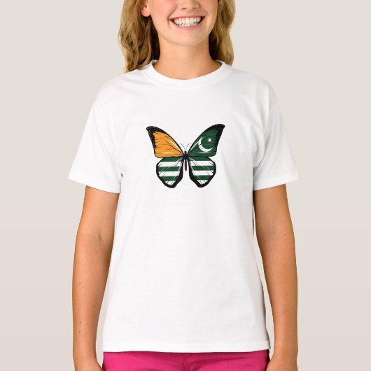 カシミール バタフライ フラッグ Tシャツ (正面)