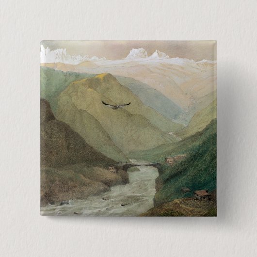 カシミール、c.1860 缶バッジ (正面)