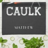 カシメ建築労働者が大好パーソナライズされた キッチンタオル (折り畳み)