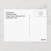 カシャベア1 ポストカード (裏面)