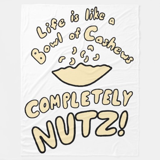 カシューズのボウル フリースブランケット (正面)