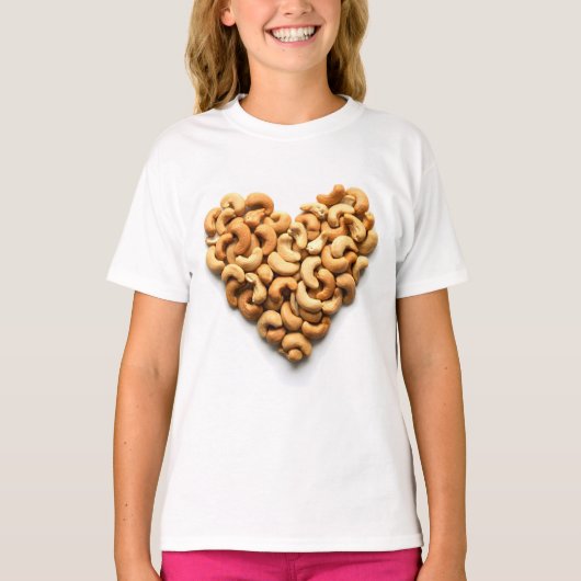 カシューナッツのハート Tシャツ (正面)