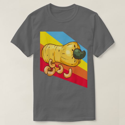 カシューナッツ食品ビーガンベジタリアン Tシャツ (デザイン正面)