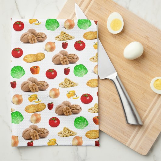 カシューナッツ、キッチンハンドタオル キッチンタオル (四つ折り)