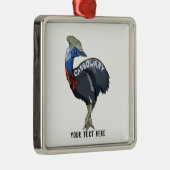 カシュー色の女性文字 メタルオーナメント (右)