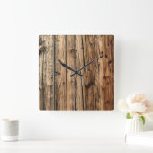 カシ木時計 スクエア壁時計 (ホーム)