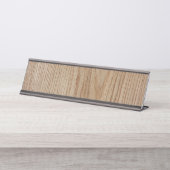 カシ木穀物の一見 デスクネームプレート (正面)