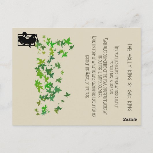 カシ王およびヒイラギ王の二重ポートレート ポストカード (裏面)