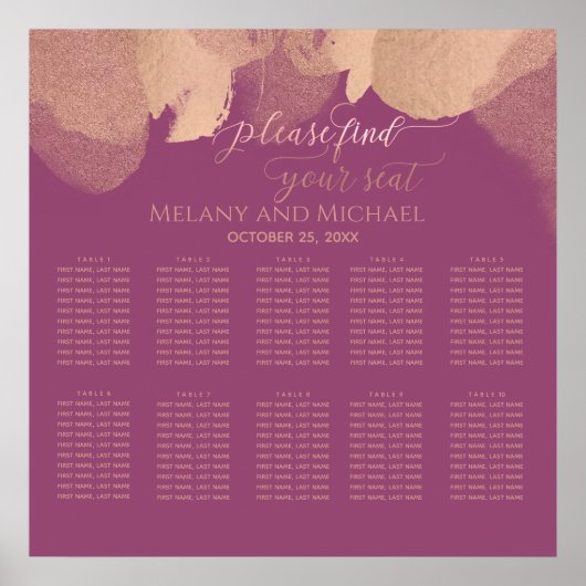 カシ魅力的スバラ金ゴールド水彩書 ポスター (正面)