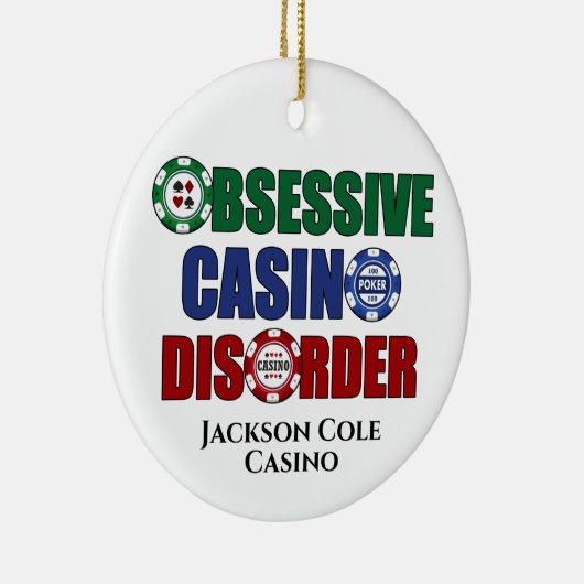 カジおもしろいノアディクトカスタムクリスマス セラミックオーナメント (右)