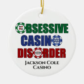 カジおもしろいノアディクトカスタムクリスマス セラミックオーナメント (正面)