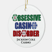 カジおもしろいノアディクトカスタムクリスマス セラミックオーナメント (左)