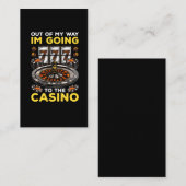 カジおもしろいノ賭博ユーモアスロットマシントランプのポーカーファン 名刺 (正面/裏面)