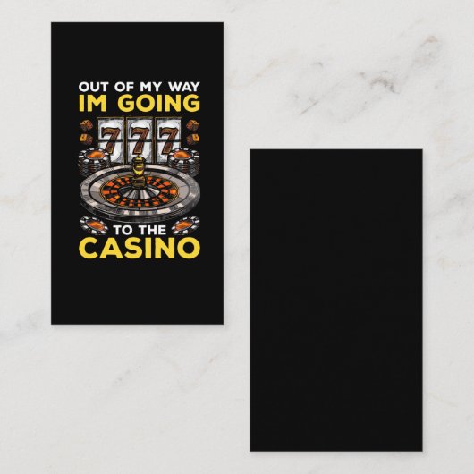 カジおもしろいノ賭博ユーモアスロットマシントランプのポーカーファン 名刺 (正面/裏面)