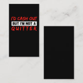 カジおもしろいノ賭博愛好者ギャンブラー 名刺 (正面/裏面)