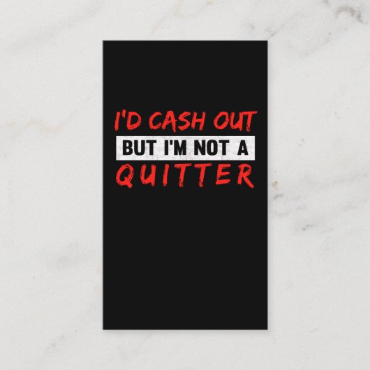 カジおもしろいノ賭博愛好者ギャンブラー 名刺 (正面)