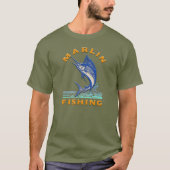 カジキの釣り  Tシャツ (正面)