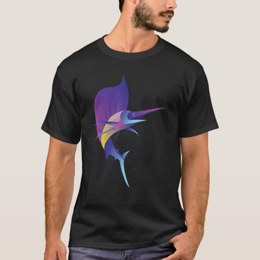 カジキの飛び跳ねる姿 Tシャツ (正面)