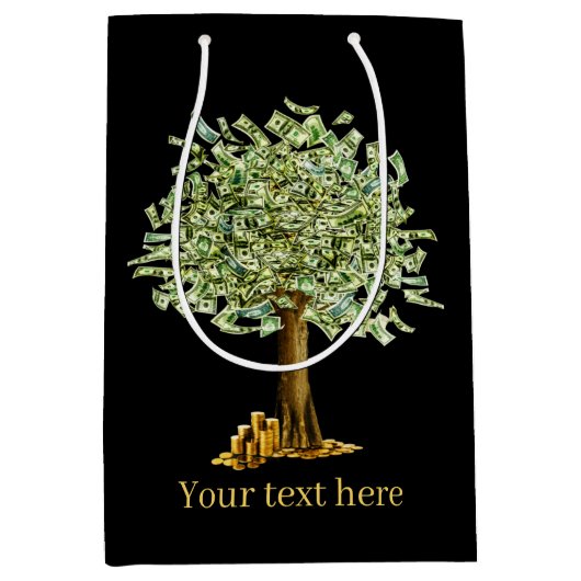 カジクールノマネーツリーパーティー ミディアムペーパーバッグ (正面)