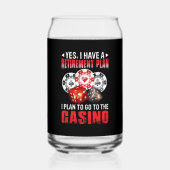 カジノおもしろいリタイアプラン賭博 ガラス缶 (正面)