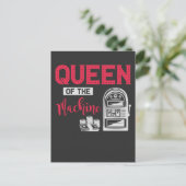 カジノおもしろい賭博クイーンスロットマシン引用文 ポストカード (スタンド正面)