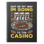 カジノおもしろい賭博ユーモアのスロットマシントランプのポーカーファン ノートブック (正面)