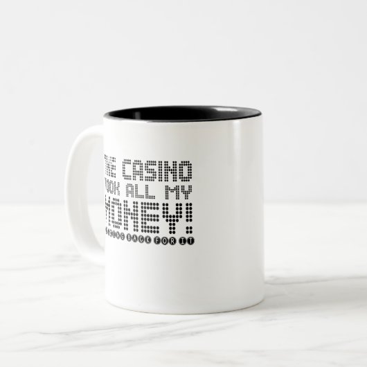 カジノが俺の金を全部奪った！私は戻る ツートーンマグカップ (正面左)