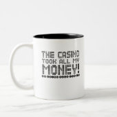 カジノが俺の金を全部奪った！私は戻る ツートーンマグカップ (左)
