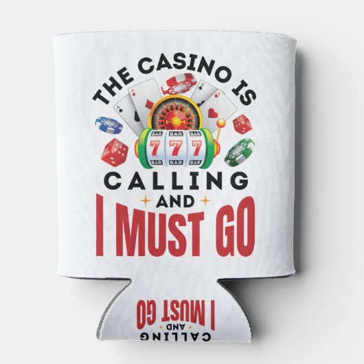 カジノが呼び出し中でギャンブラーに行かなければなおもしろいらない 缶クーラー (裏面)