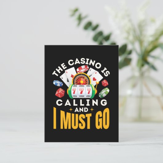 カジノが呼び出し中でギャンブラーに行かねばならない ポストカード (スタンド正面)