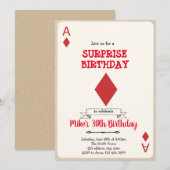 カジノのギャンブルカード招待 招待状 (正面/裏面)