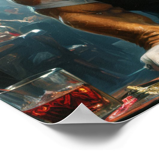 カジノのクローピアとしての英国のブルドッグ – ポスター (角)