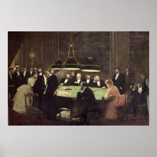 カジノのゲーミングルーム， 1889 ポスター (正面)