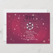 カジノのスタイルの驚きの誕生日の招待 招待状 (裏面)