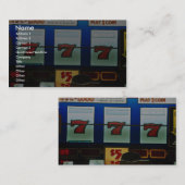 カジノのスロットマシン 名刺 (正面/裏面)