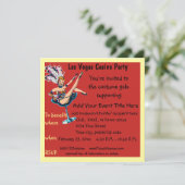 カジノのテーマのお祭りの募金活動 招待状 (スタンド正面)