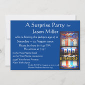 カジノのテーマの大人の誕生会 招待状 (正面)