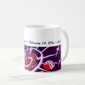 カジノのテーマの紫色の情熱の記念品 コーヒーマグカップ (正面右)