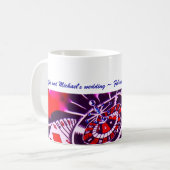 カジノのテーマの紫色の情熱の記念品 コーヒーマグカップ (正面左)