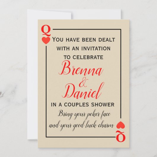 カジノのテーマ 招待状 (正面)