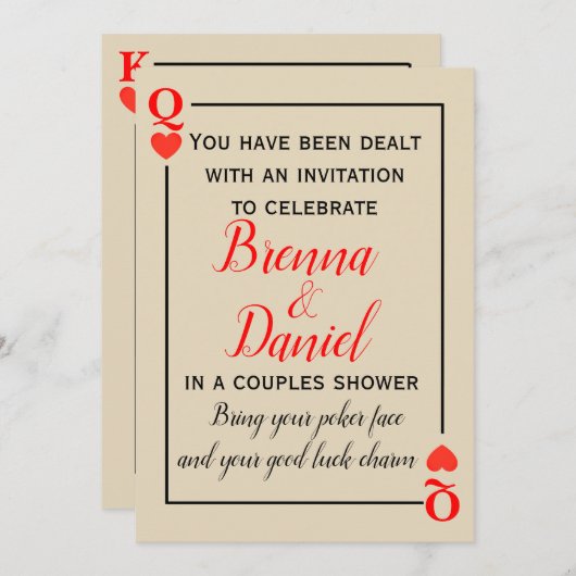 カジノのテーマ 招待状 (正面/裏面)